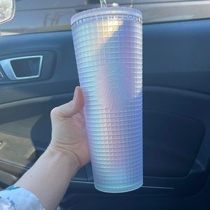 Starbucks 2022 Iridescent Soft Touch Grid Tumbler NWT